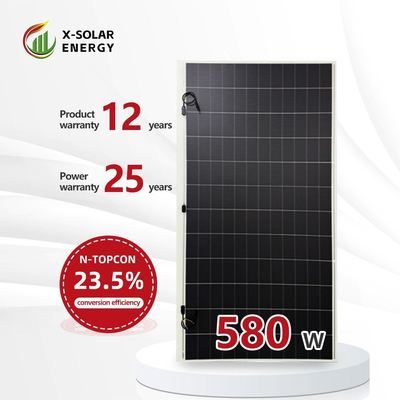 Painel Solar Mono de 100 Watts 9bb, Revestimento PET Polido, Potência Máxima 580W, Tensão Ótima de Operação 44,19 V, 23% de Potência do Módulo PV, IP67 à Prova d'Água
