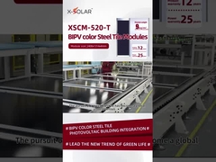 520W BIPV módulos solares chapas de telhado de aço 13,36A corrente operacional ótima