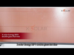 Modulos de azulejos solares de vidro duplo laranja 120W Painéis solares Corrente máxima de fusível 25A