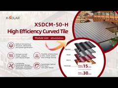 50W Panel solar curvo BIPV telhados de telhado Corto-circuito Voltagem 8.62A CE TUV Certificado